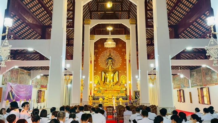 กรมทรัพยากรน้ำ สำนักงานทรัพยากรน้ำที่ 1 เข้าร่วมพิธีเจริญพระพุทธมนต์ เฉลิมพระเกียรติ สมเด็จพระกนิษฐาธิราชเจ้า กรมสมเด็จพระเทพรัตนราชสุดาฯ สยามบรมราชกุมารี เนื่องในโอกาสวันคล้ายวันพระราชสมภพ