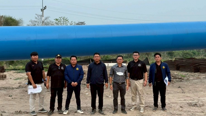 กรมทรัพยากรน้ำ โดย สำนักงานทรัพยากรน้ำที่ 1 ลงพื้นที่เร่งรัด/ติดตาม โครงการก่อสร้างระบบส่งน้ำจากฝายน้ำล้นทุ่งหัวขัว พร้อมระบบกระจายน้ำด้วยพลังงานแสงอาทิตย์