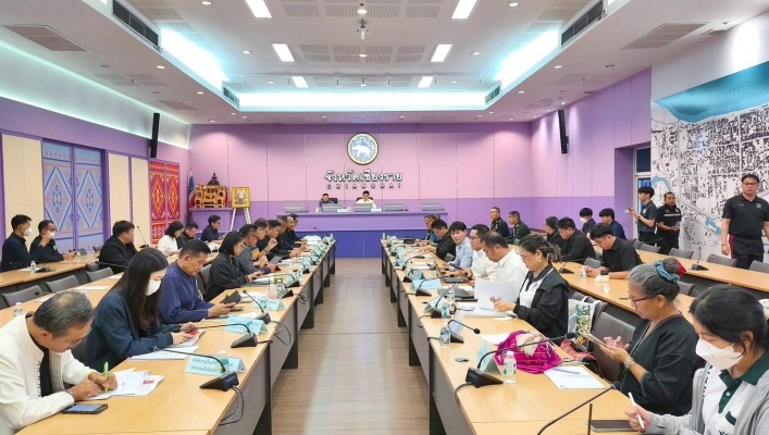 กรมทรัพยากรน้ำ โดย สำนักงานทรัพยากรน้ำที่1 ประชุมคณะกรรมการติดตามและตรวจสอบคุณภาพน้ำแม่น้ำกก แม่น้ำสาย แม่น้ำรวก และแม่น้ำโขง จังหวัดเชียงราย ครั้งที่ 3/2569