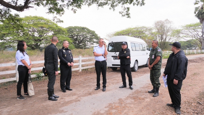 สทน.6 ลงพื้นที่สำรวจความเหมาะสมของพื้นที่ภายในโรงเรียนทหารการสัตว์ กรมการสัตว์ทหารบก ตำบลพรหมณี อำเภอเมือง จังหวัดนครนายก