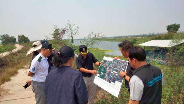 สทน.7 ร่วมกับสำนักงานทรัพยากรน้ำแห่งชาติ ลงพื้นที่เก็บข้อมูลเพื่อติดตามและประเมินผลสัมฤทธิ์โครงการ ในจังหวัดสุพรรณบุรี