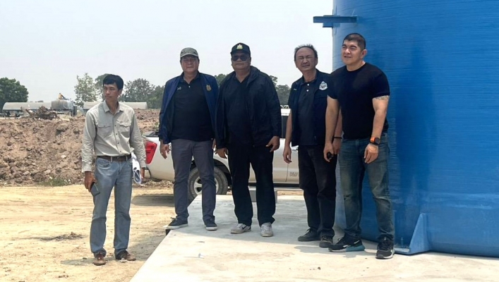 สำนักงานทรัพยากรน้ำที่ 2 ตรวจติดตามเร่งรัดผลเบิกจ่ายและผลการดำเนินงานแหล่งน้ำวิทยาลัยเกษตรและเทคโนโลยีชัยนาท พร้อมระบบกระจายน้ำด้วยพลังงานแสงอาทิตย์ ต.หางน้ำสาคร  อ.มโนรมย์ จ.ชัยนาท