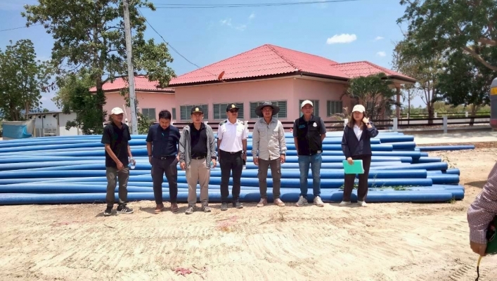 สทน.7 ลงพื้นที่ตรวจติดตามการดำเนินงานโครงการก่อสร้างระบบกระจายน้ำด้วยพลังงานแสงอาทิตย์ สระเก็บน้ำบ้านหนองข้าวเหนียว ช่วง 2 อำเภอสามร้อยยอด จังหวัดประจวบคีรีขันธ์