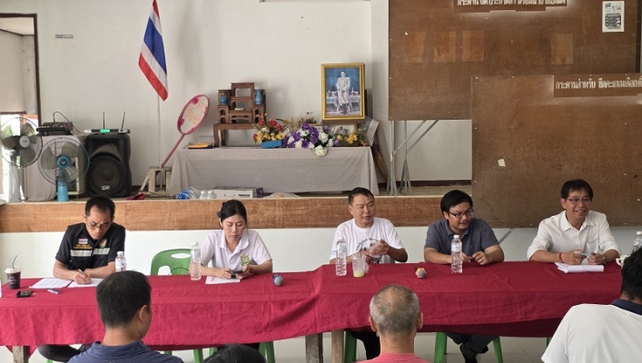 สทน.9 จัดประชุมรับฟังความคิดเห็นของประชาชนตามระเบียบสำนักนายกรัฐมนตรีฯ พ.ศ.2548 โครงการปรับปรุงเพิ่มประสิทธิภาพแหล่งน้ำบ้านก้อ สนับสนุนคก.หลวงแม่จริม บ้านตองเจริญราษฎร์ หมู่ที่ 6 ตำบลแม่จริม อำเภอแม่จริม จังหวัดน่าน ณ อาคารเอนกประสงค์บ้านตองเจริญราษฎร์