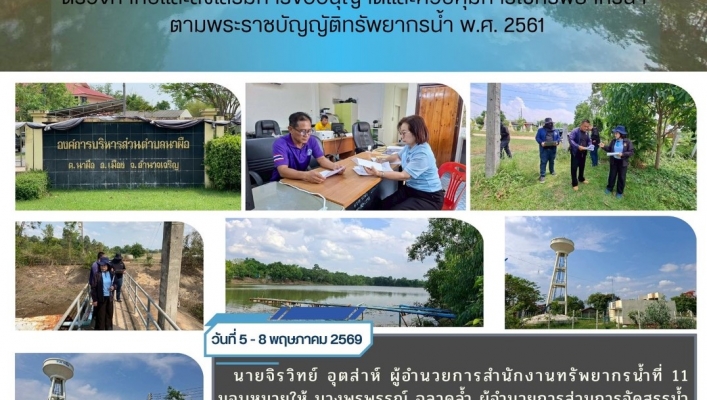ทส. ทน. สทน.11 ส่วนการจัดสรรน้ำตรวจกำกับและส่งเสริมการขออนุญาตและควบคุมการใช้ทรัพยากรน้ำตามพระราชบัญญัติทรัพยากรน้ำ พ.ศ. 2561
