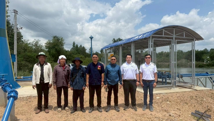 กรมทรัพยากรน้ำ โดย สำนักงานทรัพยากรน้ำที่ 1 ลงพื้นที่เร่งรัด/ติดตาม โครงการก่อสร้างระบบกระจายน้ำด้วยพลังงานแสงอาทิตย์จาก อ่างเก็บน้ำสาธารณะ (สปก.4)