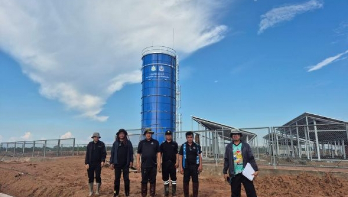 สทน.3 ลงพื้นที่ติดตามผลการดำเนินงานโครงการก่อสร้างอนุรักษ์ฟื้นฟูแหล่งน้ำหนองแสง พร้อมระบบกระจายน้ำ