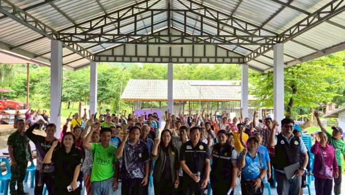 สทน.7 จัดประชุมเชิงปฏิบัติการรับฟังความคิดเห็นของประชาชน โครงการก่อสร้างระบบกระจายน้ำด้วยพลังงานแสงอาทิตย์บ้านองหลุ หมู่ที่ 3 ตำบลนาสวน อำเภอศรีสวัสดิ์ จังหวัดกาญจนบุรี