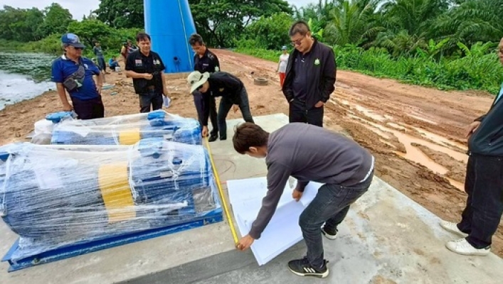 สทน.3 ลงพื้นที่ติดตามผลการดำเนินงานโครงการก่อสร้างระบบกระจายน้ำด้วยพลังงานแสงอาทิตย์หนองแง้ง