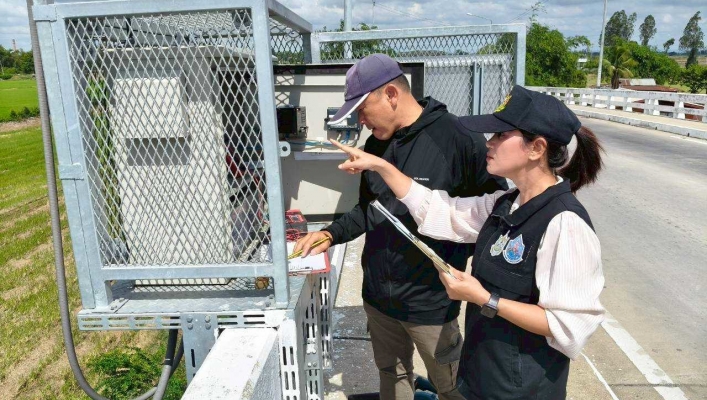 สทน.7 ลงพื้นที่ตรวจสอบ และบำรุงรักษาระบบตรวจวัดสภาพน้ำทางไกลอัตโนมัติ และระบบส่งข้อมูลสัญญาณภาพ (CCTV)