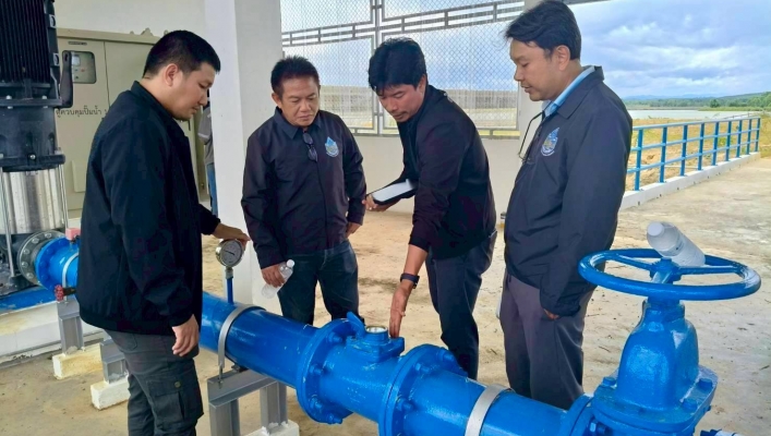 กรมทรัพยากรน้ำ โดยสำนักงานทรัพยากรน้ำที่ 1 ลงพื้นที่ร่วมสำรวจโครงการระบบกระจายน้ำด้วยพลังงานแสงอาทิตย์ โครงการอนุรักษ์ฟื้นฟูเวียงหนองหล่ม-หนองเขียว ตำบลจันจว้า อำเภอแม่จัน จังหวัดเชียงราย