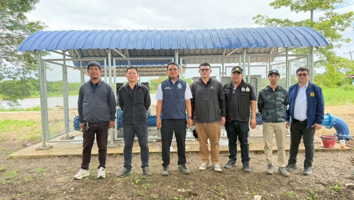 กรมทรัพยากรน้ำ โดย สำนักงานทรัพยากรน้ำที่ 1 ลงพื้นที่เร่งรัด/ติดตาม โครงการก่อสร้างระบบกระจายน้ำด้วยพลังงานแสงอาทิตย์ ตำบลดงสุวรรณ อำเภอดอกคำใต้ จังหวัดพะเยา