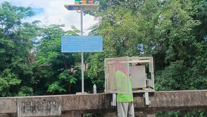 สทน.3 ตรวจ  ซ่อมบำรุงรักษาระบบเตือนภัยล่วงหน้า น้ำหลาก - ดินถล่ม (Early Warning System) สถานีบ้านโสมเยี่ยม