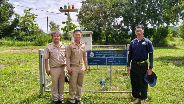 สทน.7 ลงพื้นที่ตรวจสอบ ซ่อมแซม ปรับปรุง และบำรุงรักษาสถานีเตือนภัยล่วงหน้า (Early Warning) น้ำท่วมฉับพลัน - ดินถล่ม ในเขตพื้นที่จังหวัดกาญจนบุรี และจังหวัดสุพรรณบุรี