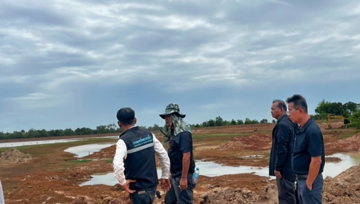 สทน.3 ลงพื้นที่ตรวจติดตามผลการดำเนินงาน โครงการบำรุงรักษาแหล่งน้ำเพิ่มประสิทธิภาพอ่างเก็บน้ำวังเดือนห้า