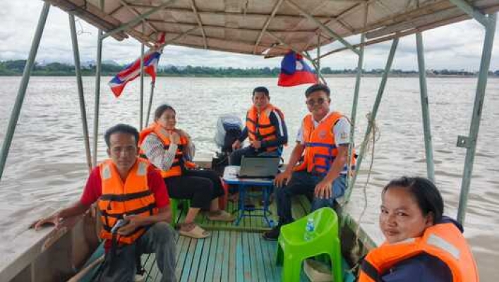 สทน.3 ดำเนินกิจกรรมตรวจวัดปริมาณน้ำและตะกอนแม่น้ำโขง ที่สถานีแม่น้ำโขง