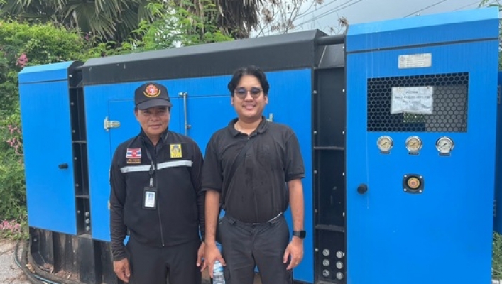 สทน.3 ลงพื้นที่ตรวจเช็คเครื่องสูบน้ำ ขนาด 16 นิ้ว จำนวน 1 เครื่อง เพื่อเตรียมความพร้อมให้การช่วยเหลือน้ำท่วมในเขตเทศบาลตำบลกุมภวาปี