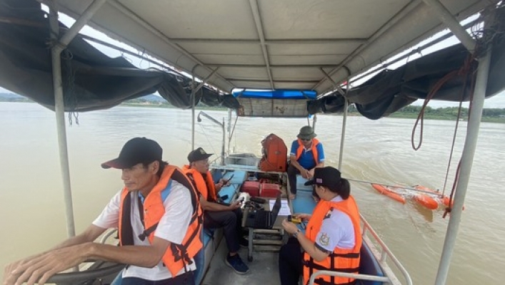 สทน.3 สำรวจปริมาณน้ำ การเก็บตัวอย่างตะกอนแขวนลอยและตัวอย่างตะกอนท้องน้ำแม่น้ำโขง ร่วมระหว่างประเทศไทยและสาธารณรัฐประชาธิปไตยประชาชนลาว