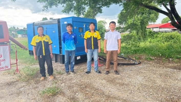 สทน.3 ลงพื้นที่ตรวจเช็คเครื่องสูบน้ำ ขนาด 16 นิ้ว จำนวน 2 เครื่อง เพื่อเตรียมความพร้อมให้การช่วยเหลือน้ำท่วมบริเวณข้างไปรษณีย์เลย