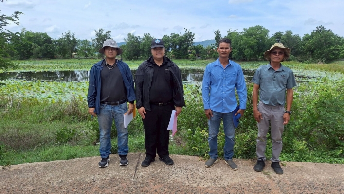 สทน.6 ลงพื้นที่ดำเนินการสำรวจความเหมาะสมโครงการพัฒนาและฟื้นฟูแหล่งกักเก็บน้ำเพื่อการอุปโภคบริโภค ณ บ้านโคกปราสาท จังหวัดสระแก้ว