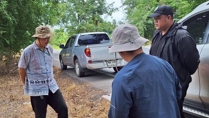สทน.6 ลงพื้นที่ดำเนินการสำรวจความเหมาะสมโครงการขุดลอก และปรับปรุงแหล่งน้ำคลองธรรมชาติในพื้นที่ตำบลท่าบุญมี อำเภอเกาะจันทร์ จังหวัดชลบุรี