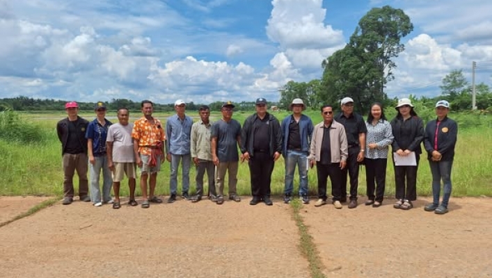 สทน.6 ลงพื้นที่ดำเนินการสำรวจความเหมาะสมโครงการพัฒนาอ่างเก็บน้ำบ้านหนองยาง หมู่ที่ 8 ตำบลคู้ยายหมี อำเภอสนามชัยเขต จังหวัดฉะเชิงเทรา