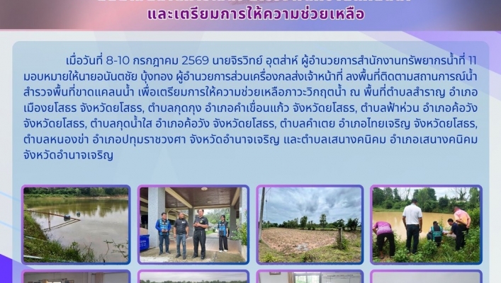 ทส. ทน. สทน.11  ส่วนเครื่องกลติดตามสถานการณ์น้ำ สำรวจพื้นที่ขาดแคลนน้ำ และเตรียมการให้ความช่วยเหลือ