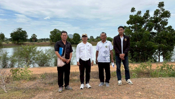 สทน.7 ลงพื้นที่ตรวจสอบความเหมาะสมโครงการ ในพื้นที่ตำบลหนองโรง อำเภอพนมทวน จังหวัดกาญจนบุรี