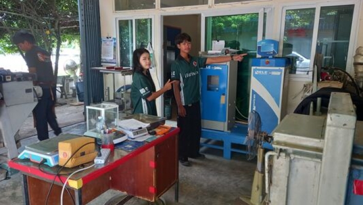 สทน.3 ทดสอบหากำลังอัดคอนกรีต โครงการก่อสร้างระบบกระจายน้ำ ด้วยพลังงานแสงอาทิตย์ห้วยม่วงตอนกลาง