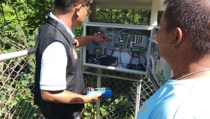 สทน.3 ตรวจติดตามซ่อมบำรุงรักษา ระบบเตือนภัยล่วงหน้าน้ำท่วม-ดินถล่ม  Early Warning Systemp  ณ. สถานีบ้านแก้งช้างเนียม