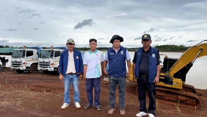 สทน.3 ลงพื้นที่ตรวจติดตามผลการดำเนินงาน โครงการบำรุงรักษาแหล่งน้ำเพิ่ประสิทธิภาพอ่างเก็บน้ำวังเดือนห้า