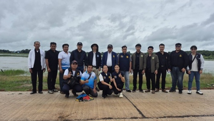 สทน.3 ลงพื้นที่สำรวจแนวท่อพื้นที่การเกษตร โครงการอนุรักษ์ฟื้นฟูแหล่งน้ำบึงสะคาม พร้อมระบบกระจายน้ำ