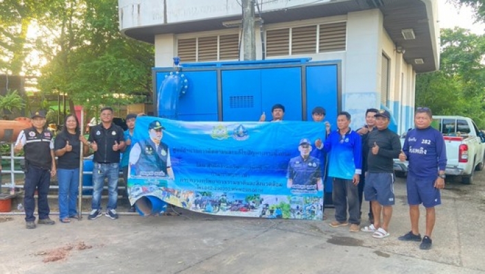 สทน.3 ดำเนินการติดตั้งเครื่องสูบน้ำ ขนาด 12 นิ้ว จำนวน 1 เครื่อง  ให้การช่วยเหลือน้ำท่วมบริเวณข้างโรงสูบน้ำ
