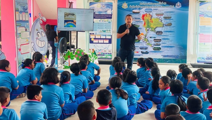 สทน.10 โครงการเผยแพร่ให้ความรู้และเสริมสร้างจิตสำนึกเกี่ยวกับทรัพยากรน้ำแก่เยาวชน เพื่อการจัดตั้งเครือข่ายโรงเรียนพื้นที่ชุ่มน้ำของไทย (Wetland School) โรงเรียนวัดสังขประดิษฐ์ ต.คันธุลี อ.ท่าชนะ จ.สุราฎร์ธานี