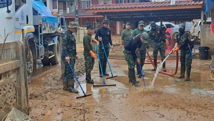 สทน.3 ร่วมกับเจ้าหน้าที่มณฑลทหารบกที่ 38  ลงพื้นที่ให้ความช่วยเหลือประชาชนที่ได้รับความเดือดร้อนจากสถานการณ์อุทกภัยในพื้นที่จังหวัดน่าน
