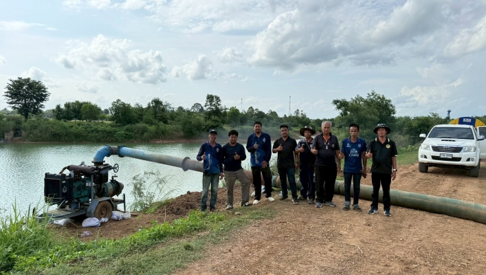 สทน.6  เข้าดำเนินการติดตั้งเครื่องสูบน้ำขนาด 12 นิ้ว จำนวน 1 เครื่อง ในพื้นที่จังหวัดปราจีนบุรี