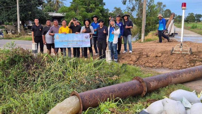 สทน.7 ติดตั้งเครื่องสูบน้ำเพื่อช่วยเหลือประชาชนให้ผ่านพ้นวิกฤตภัยแล้ง