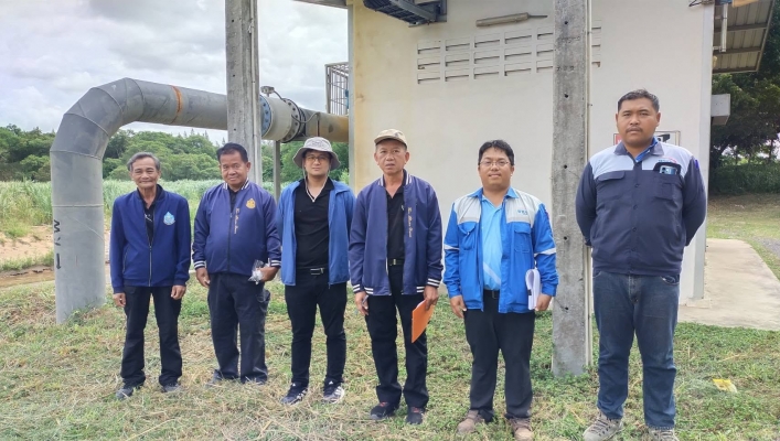 สทน.6 ลงพื้นที่ในการดำเนินการร้อยลวดประทับตราเม็ดตะกั่วกับเครื่องมือวัดปริมาณน้ำของบริษัท ดับบลิวเอชเอ อีสเทิร์นซีบอร์ด อินดัสเตรียลเอสเตท จำกัด