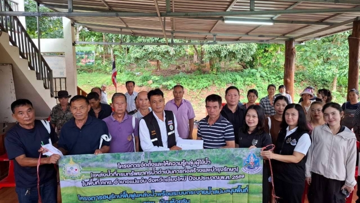 กรมทรัพยากรน้ำ  โดยสำนักงานทรัพยากรน้ำที่1 โครงการจัดตั้งและให้ความรู้กลุ่มผู้ใช้น้ำ ในพื้นที่ คทช. บ้านห้วยริน ตำบลช่างเคิ่ง อำเภอแม่แจ่ม จังหวัดเชียงใหม่
