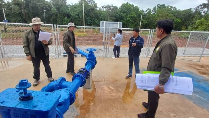 สทน.3 ลงพื้นที่ติดตามผลการดำเนินงานโครงการก่อสร้างระบบกระจายน้ำด้วยพลังงานแสงอาทิตย์ห้วยใหญ่