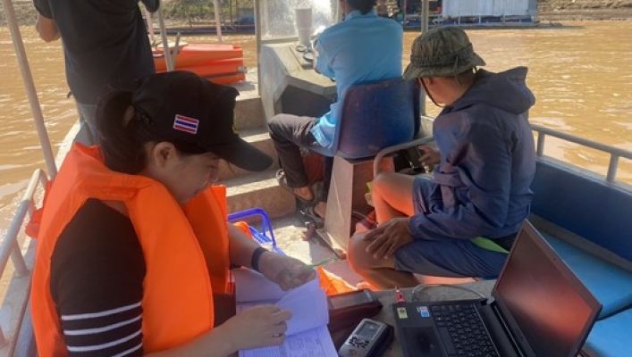สทน.3 ปฏิบัติงานสำรวจปริมาณน้ำและการเก็บตัวอย่างตะกอนแขวนลอย ร่วมระหว่างประเทศไทยและสาธารณรัฐประชาธิปไตยประชาชนลาว