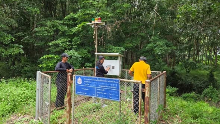 สทน.10 ตรวจสอบ ซ่อม บำรุงรักษา สถานีเตือนภัยล่วงหน้า EWS. จ.สุราษฎร์ธานี